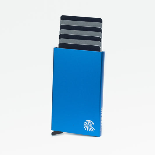 Kartenetui Blau - Cardholder mit Platz für 7 Karten und RFID-Blocker