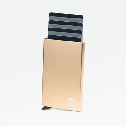 Kartenetui Gold - Cardholder mit Platz für bis zu 7 Karten und RFID-Schutz