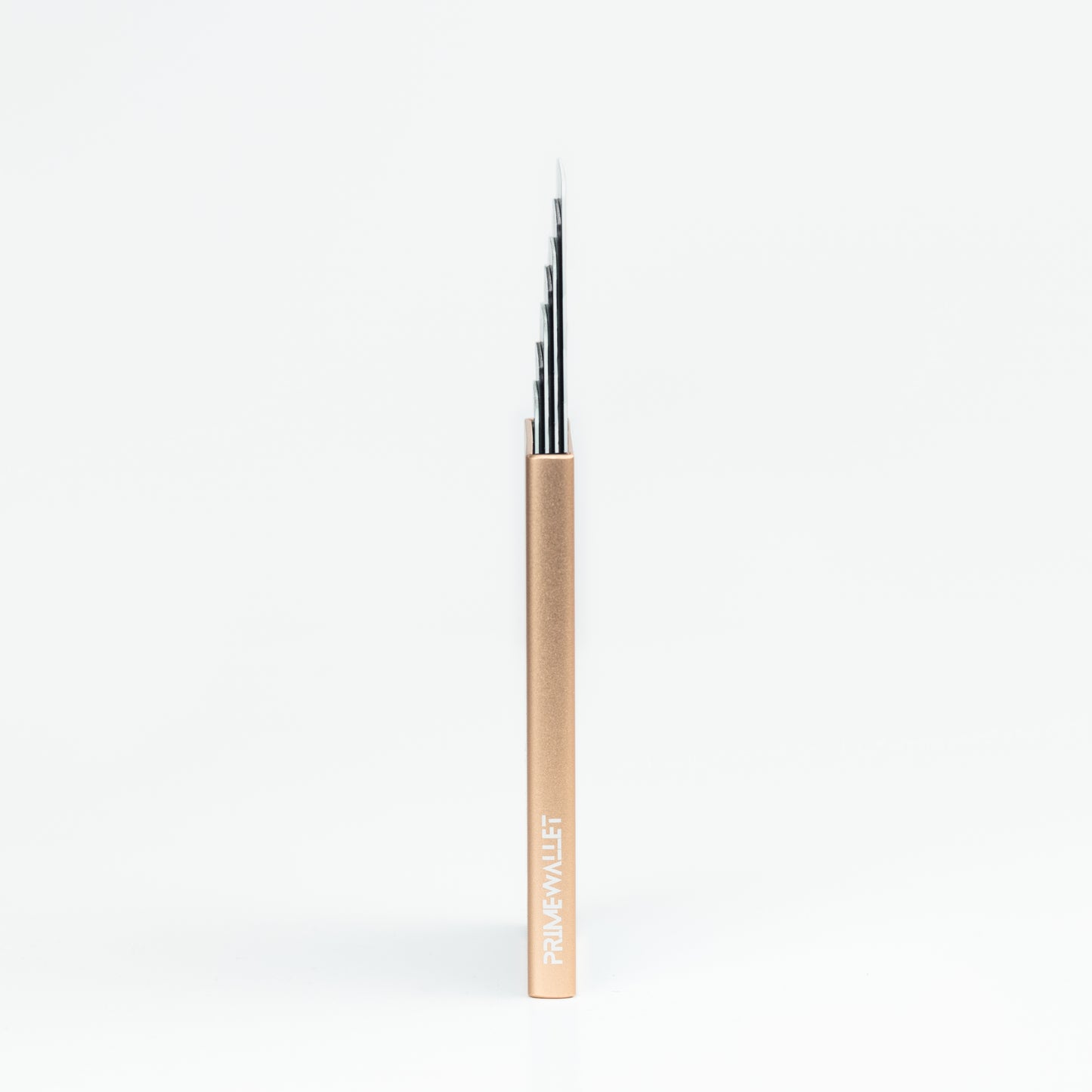 Kartenetui in Gold mit RFID-Schutz von der Seite