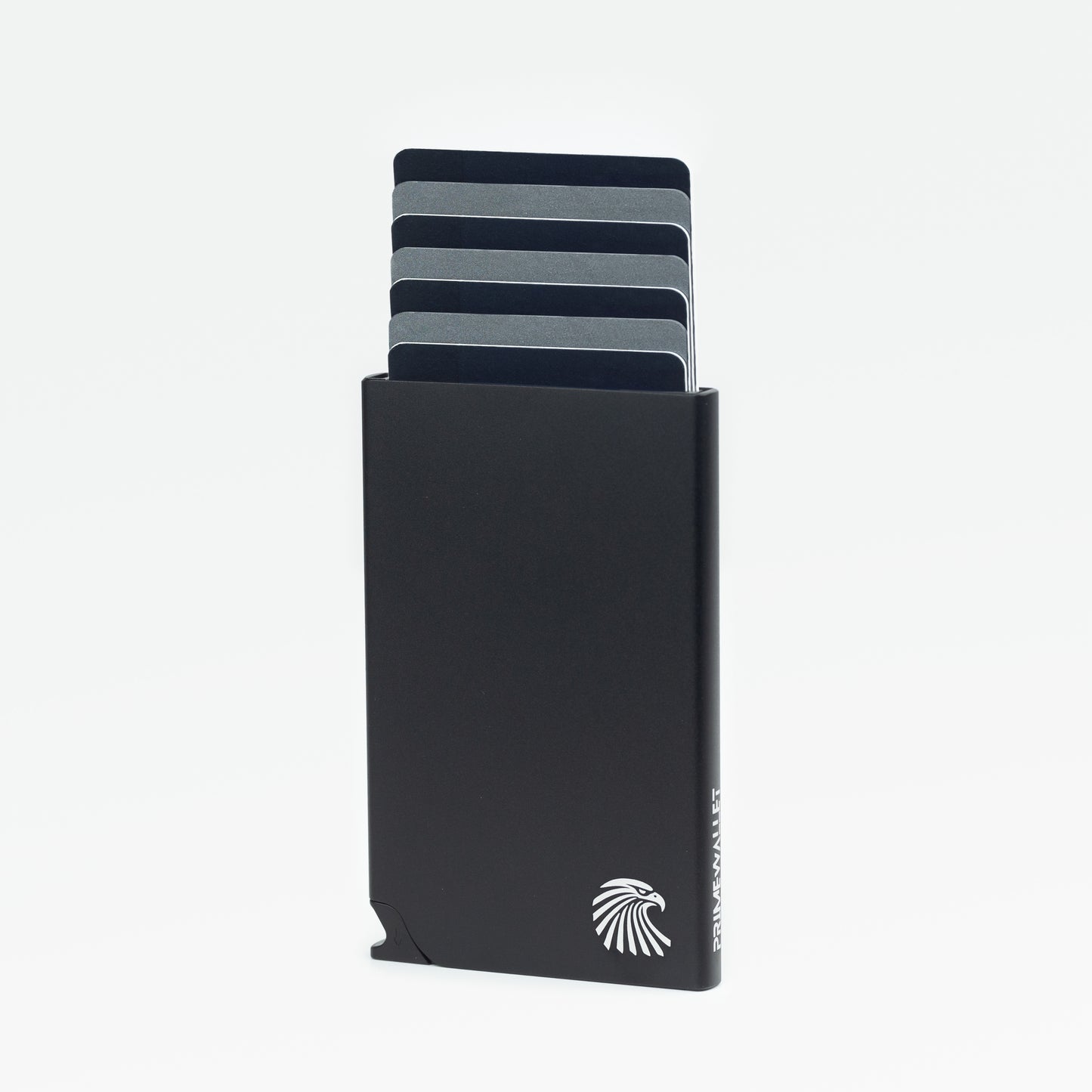 Kartenetui Push Schwarz - Kartenhalter mit Platz für 7 Karten und RFID-Schutz