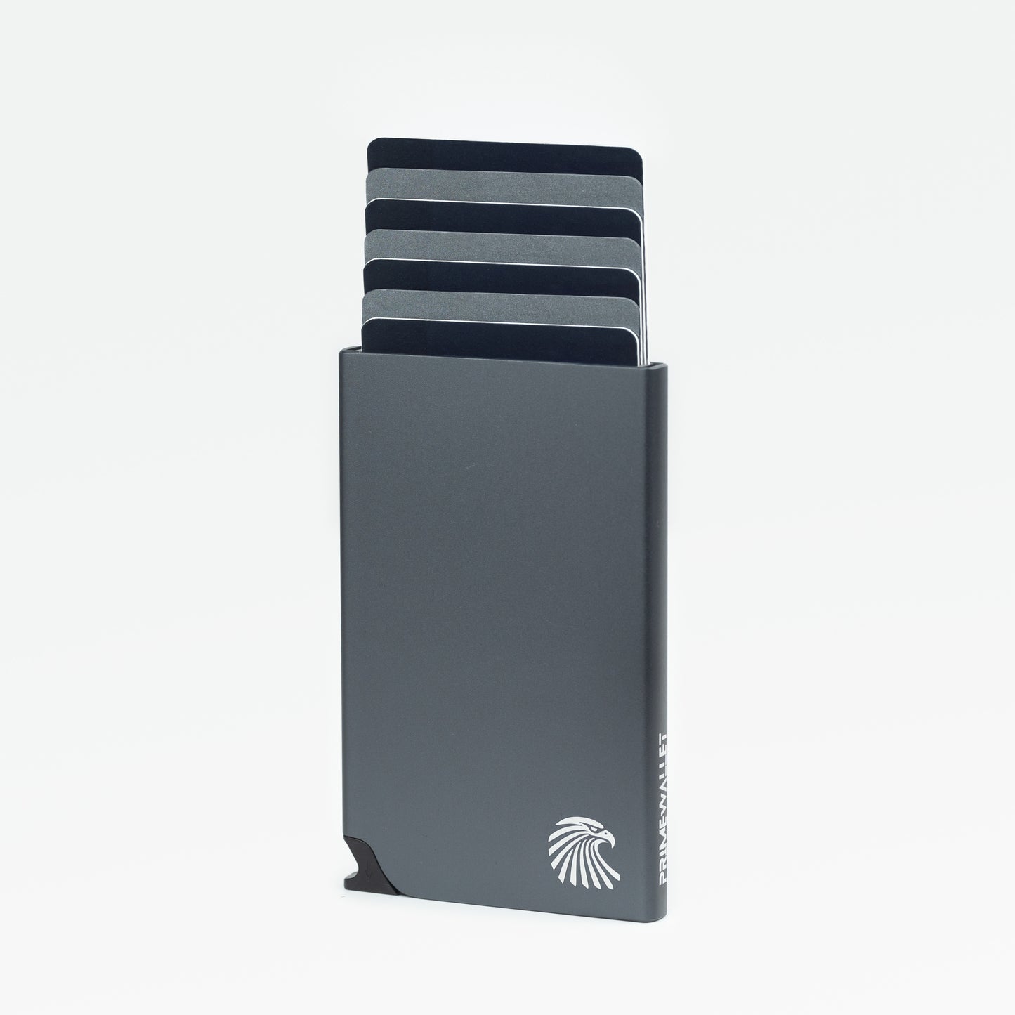 Kartenetui Push in Grau - Modernes Kartenetui mit RFID-Schutz