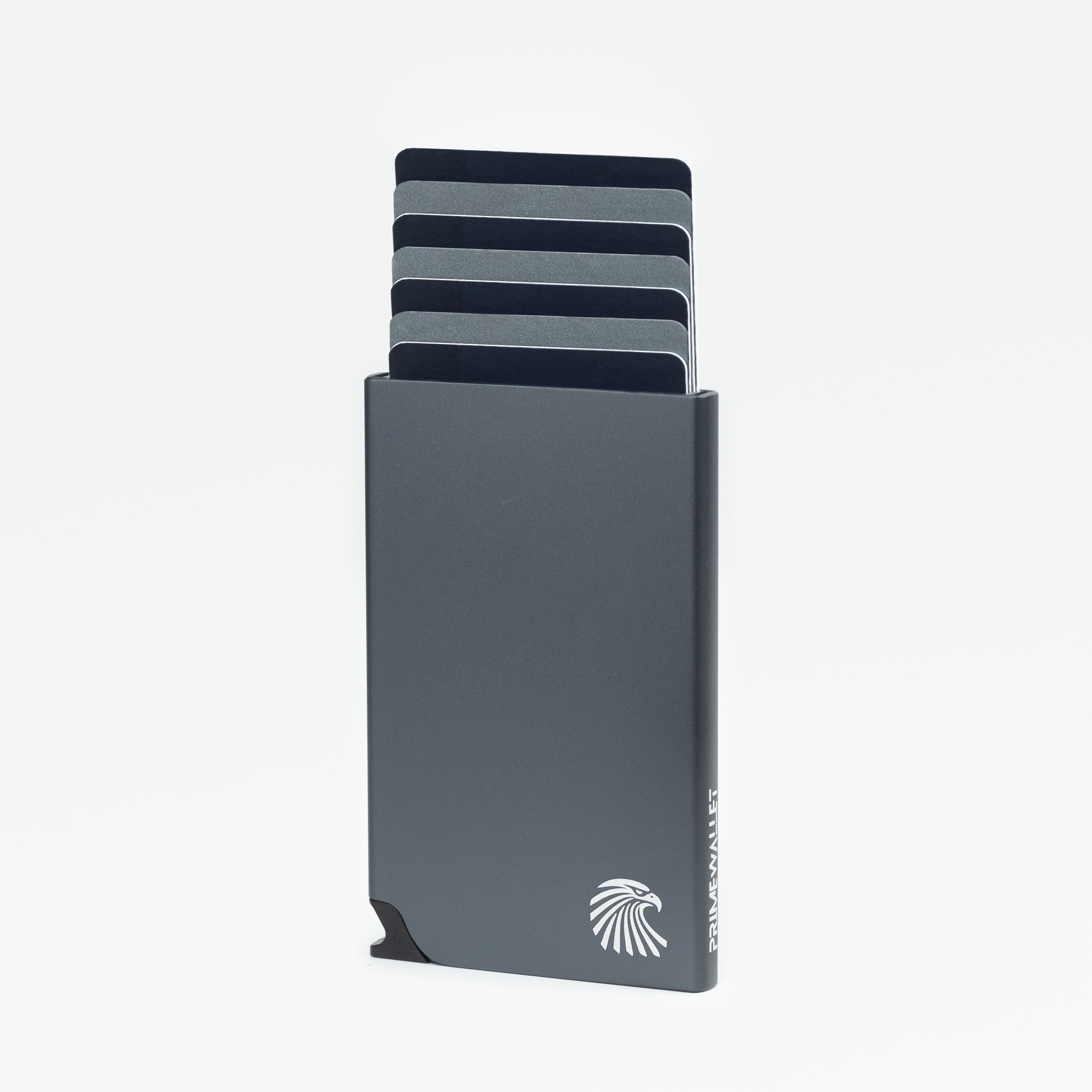 Kartenetui Push in Grau - Modernes Kartenetui mit RFID-Schutz