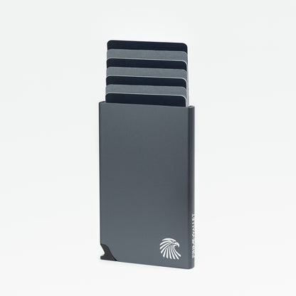 Kartenetui Push in Grau - Modernes Kartenetui mit RFID-Schutz
