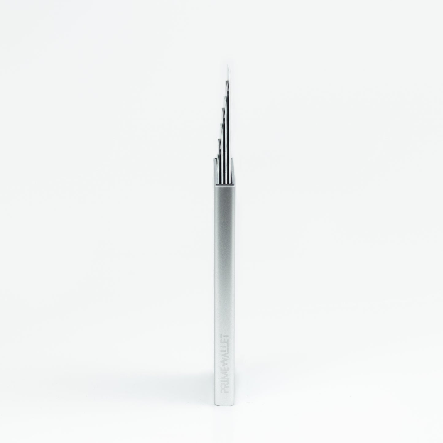 Kartenetui Silber - Cardholder mit RFID-Schutz von der Seite