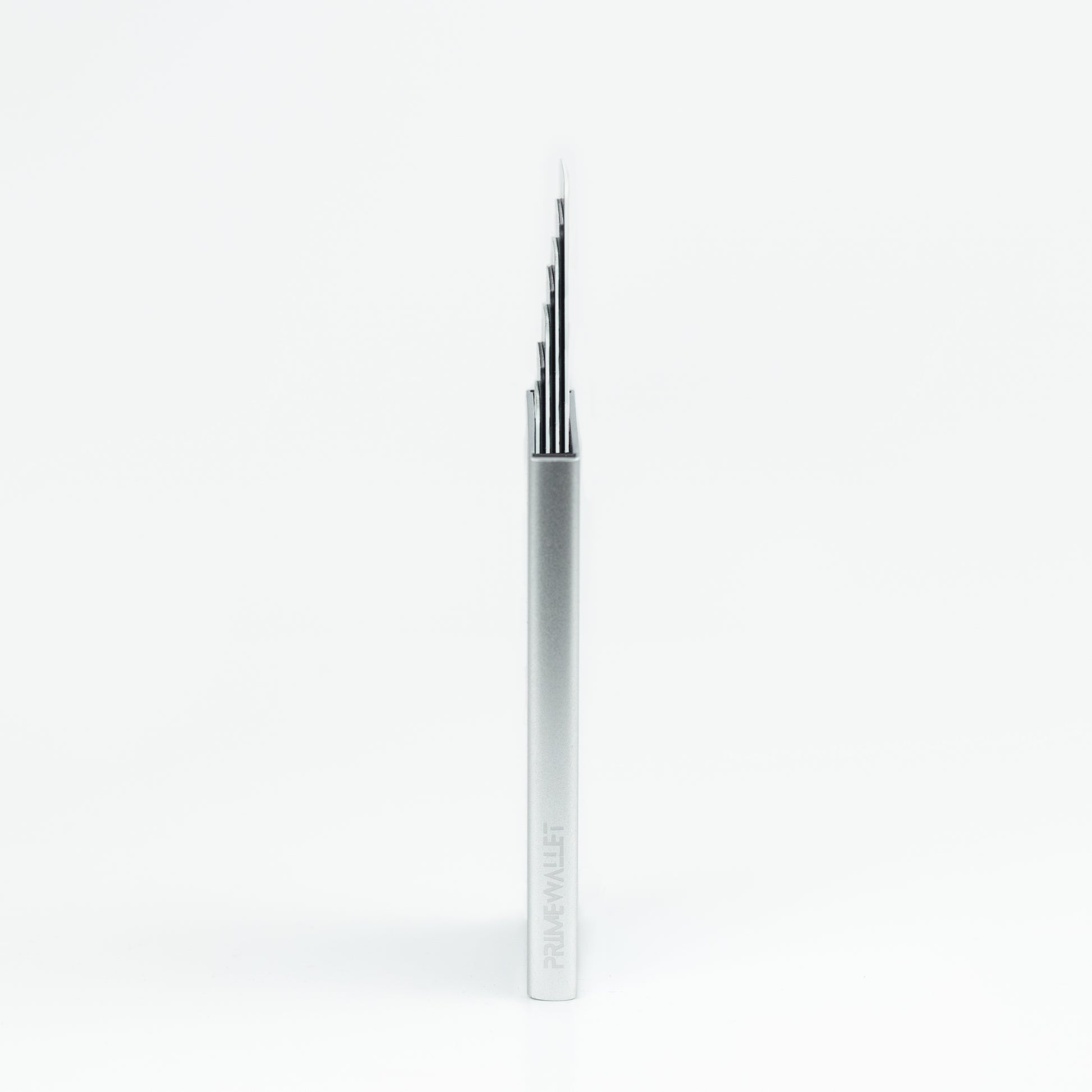 Kartenetui Silber - Cardholder mit RFID-Schutz von der Seite