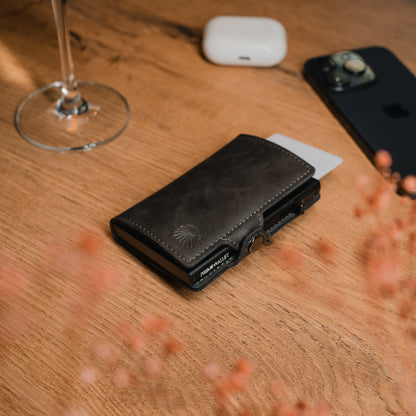 Sicheres Slim Wallet in Grau – RFID-geschützter Geldbeutel für den Alltag