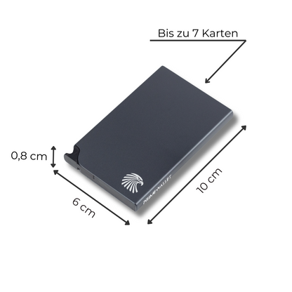 Kartenetui Push Grau - Schlanker Cardholder 