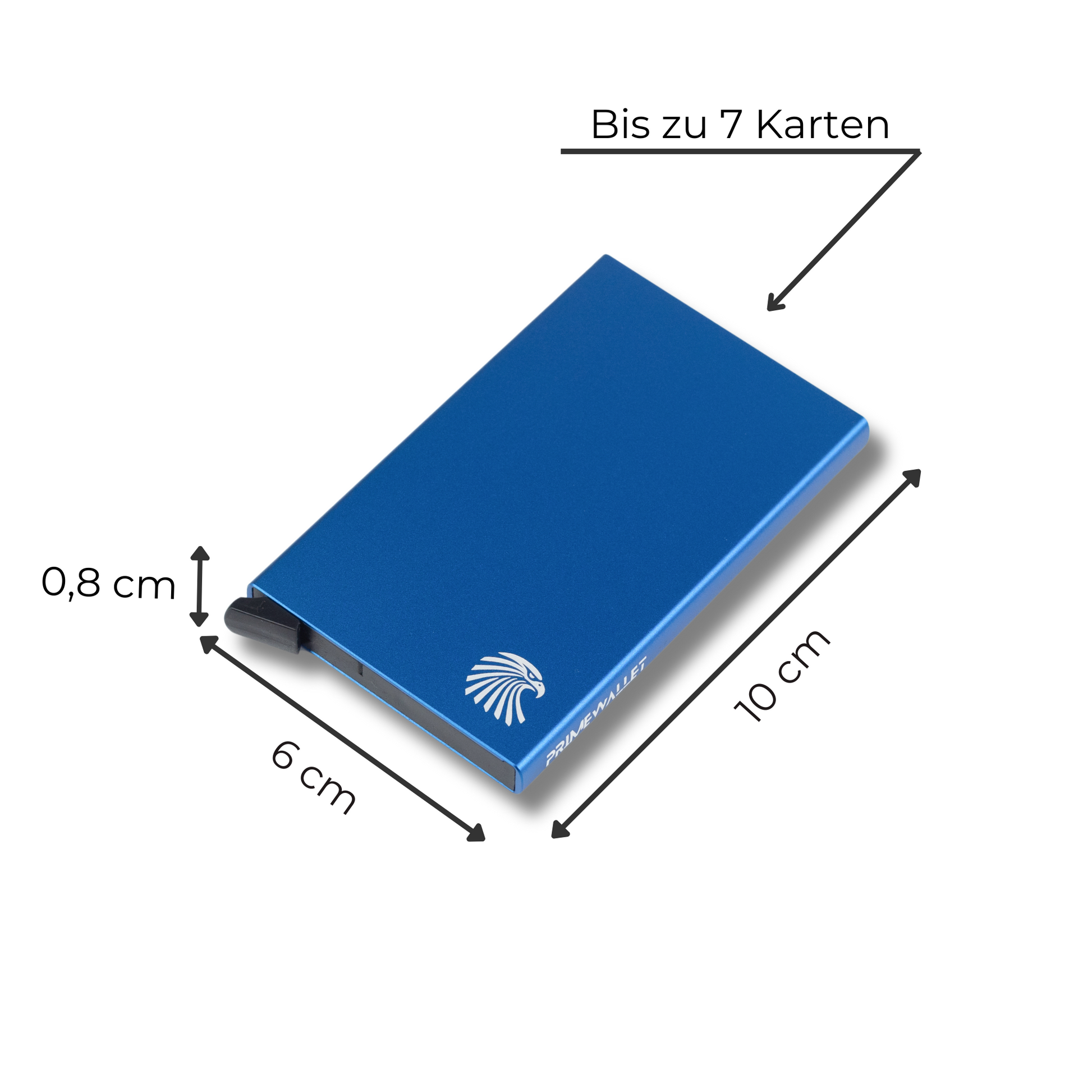 Kartenetui Blau – hochwertiges Cardholder mit RFID-Schutz. Ideal für bis zu 7 Karten und überzeugt durch seine elegante Optik.