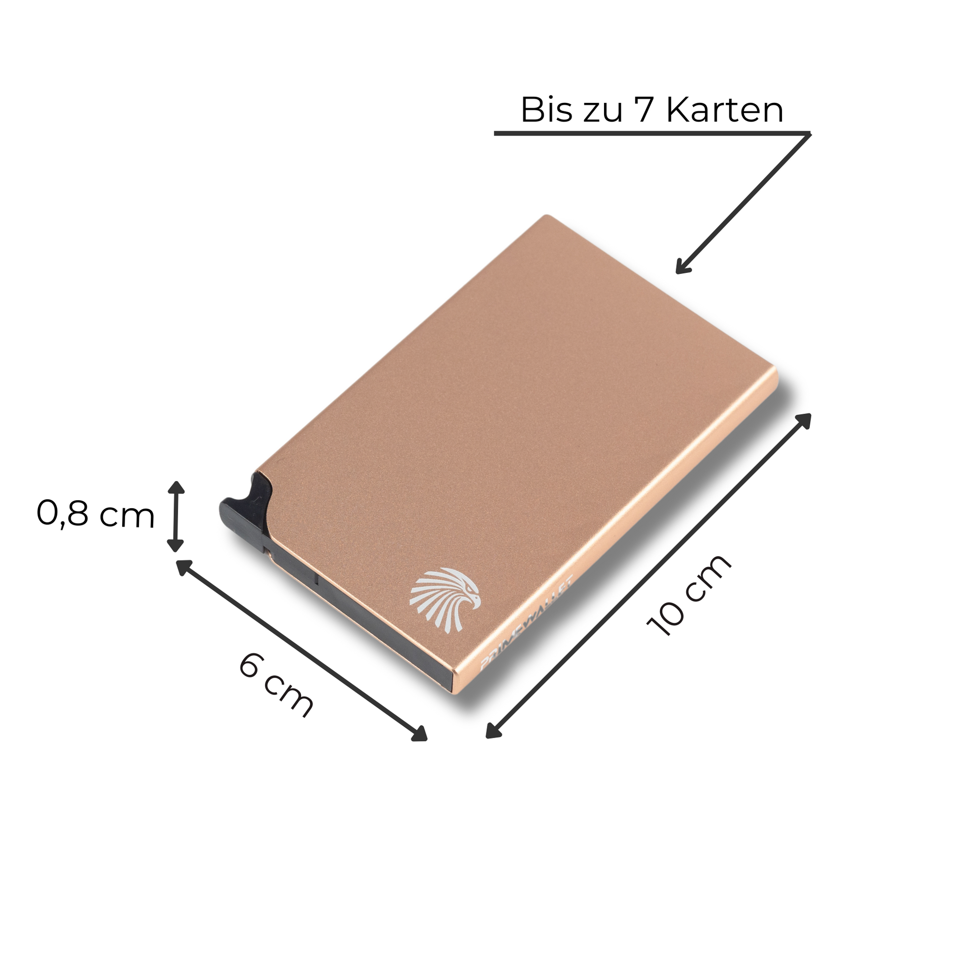 Kartenetui Push in Gold - Minimalistischer Cardholder 