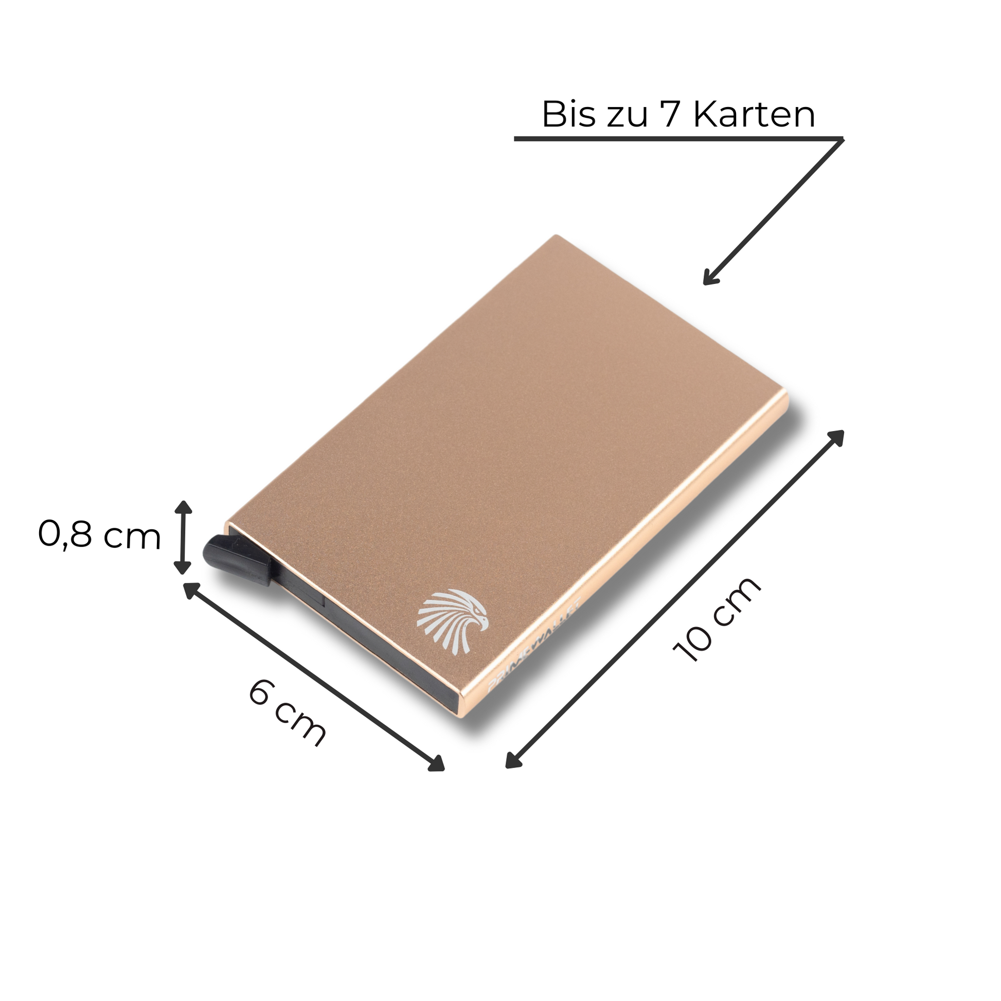 Kartenetui Side Gold – exklusiver Kartenhalter im edlen Design. Bietet Platz für bis zu 7 Karten und schützt Ihre Daten mit RFID-Schutz.