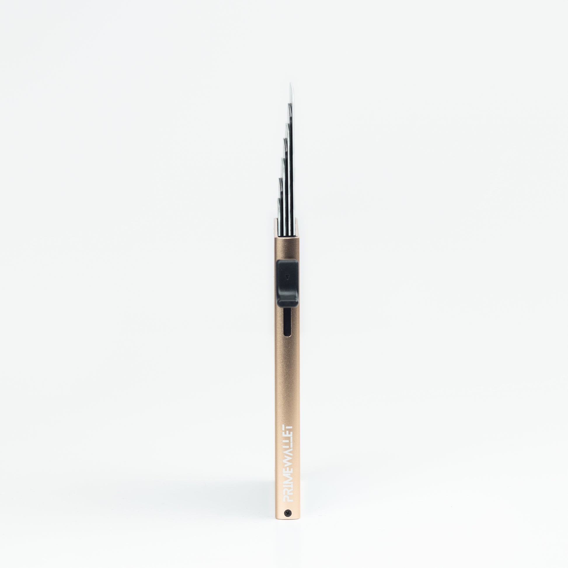 Kartenetui Side Gold – elegantes Design mit edler Metallic-Oberfläche. Kompakt, sicher und perfekt für den minimalistischen Lifestyle.